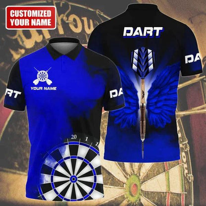 Customized Darts Polo Shirt, Personalized Name Polo Shirt For Men - Perfect Gift For Darts Lovers, Darts Players - Amzanimalsgift