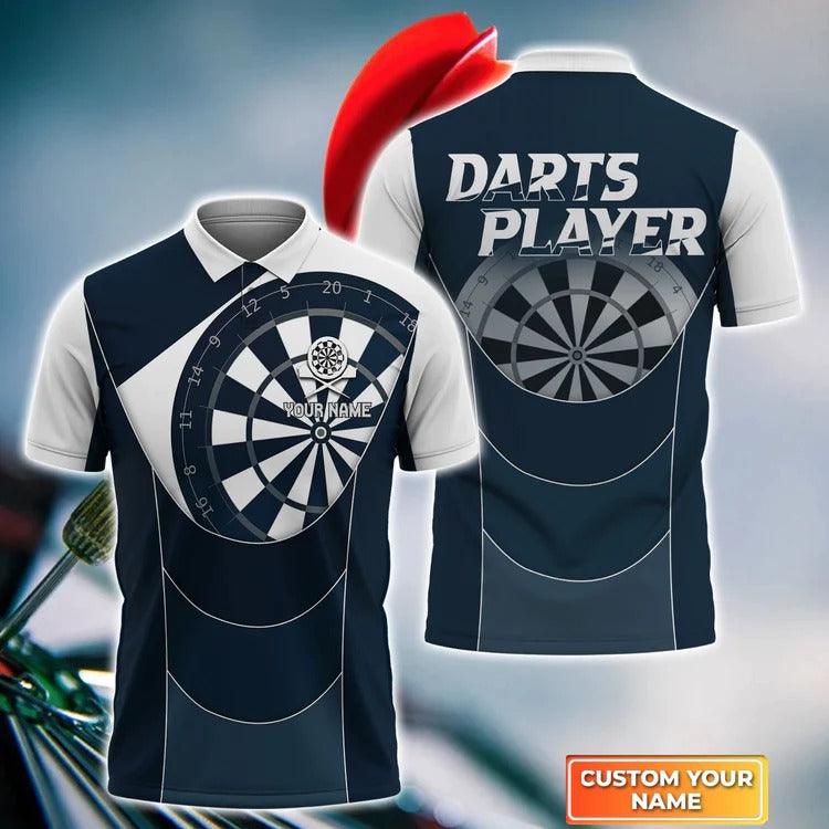 Customized Darts Polo Shirt, Throwing Bulleye Dartboard, Personalized Name Polo Shirt For Men - Perfect Gift For Darts Lovers, Darts Players - Amzanimalsgift