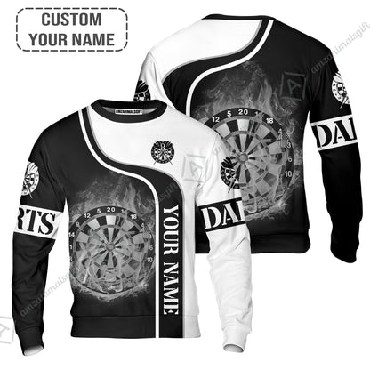 Customized Darts Women Polo Shirt, Personalized Darts Black And White Polo Shirt For Women, Perfect Gift For Darts Lovers, Darts Players