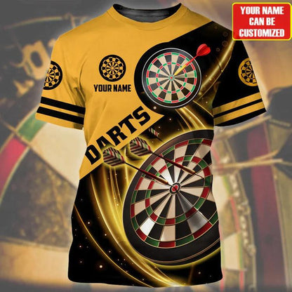 Customized Darts T Shirt, Darts Personalized Name T Shirt For Men - Perfect Gift For Darts Lovers, Darts Players - Amzanimalsgift
