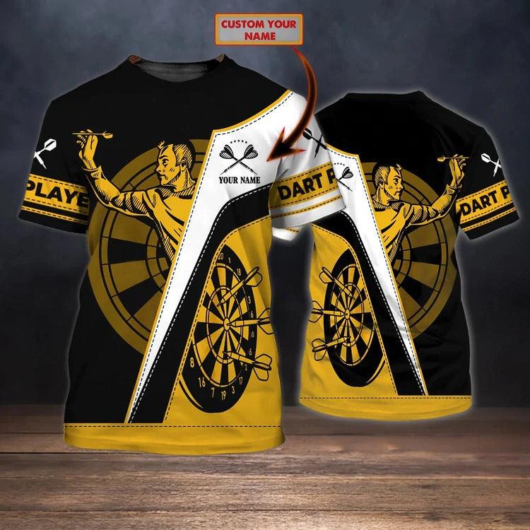 Customized Darts T Shirt, Darts Shirt For Men, Personalized Name T Shirt For Men - Perfect Gift For Darts Lovers, Darts Players - Amzanimalsgift