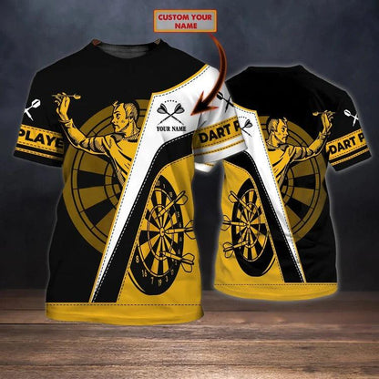 Customized Darts T Shirt, Darts Shirt For Men, Personalized Name T Shirt For Men - Perfect Gift For Darts Lovers, Darts Players - Amzanimalsgift