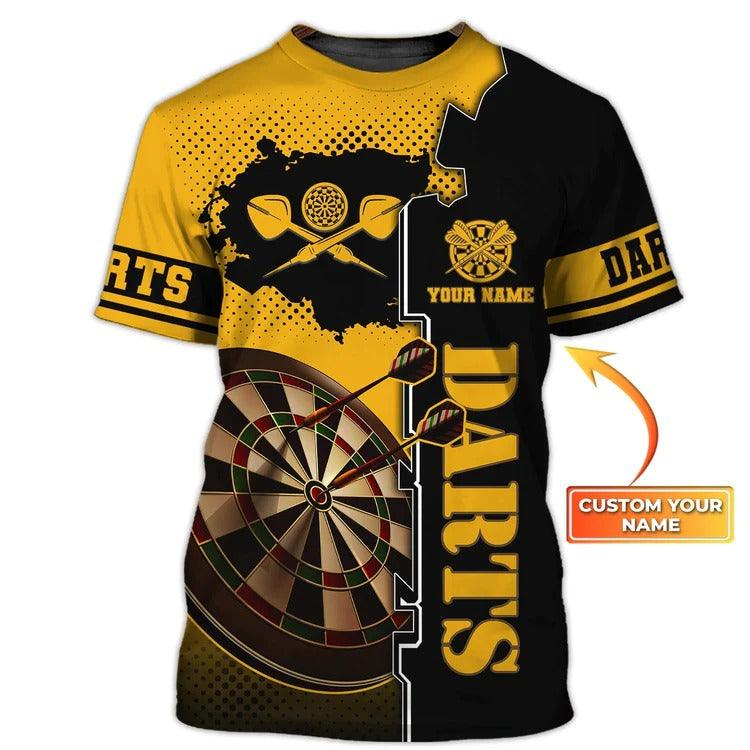 Customized Darts T Shirt, Darts Shirt For Men, Personalized Name T Shirt For Men - Perfect Gift For Darts Lovers, Darts Players - Amzanimalsgift