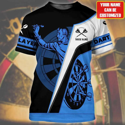 Customized Darts T Shirt, Personalized Name T Shirt For Men - Perfect Gift For Darts Lovers, Darts Players - Amzanimalsgift