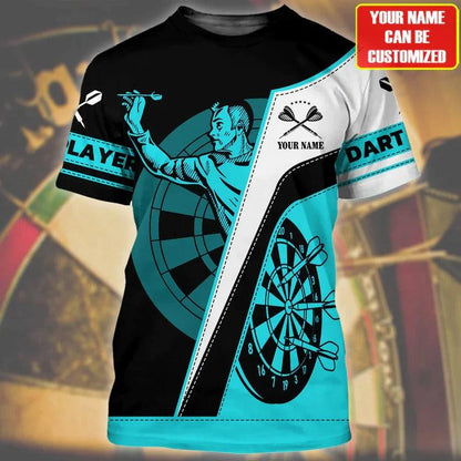 Customized Darts T Shirt, Personalized Name T Shirt For Men - Perfect Gift For Darts Lovers, Darts Players - Amzanimalsgift