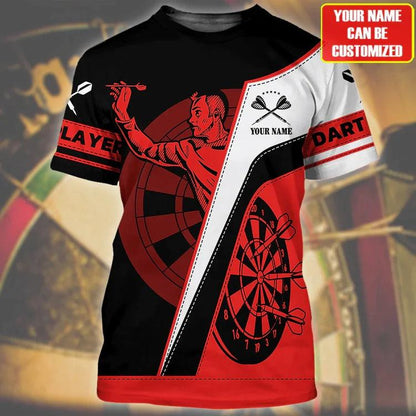 Customized Darts T Shirt, Personalized Name T Shirt For Men - Perfect Gift For Darts Lovers, Darts Players - Amzanimalsgift