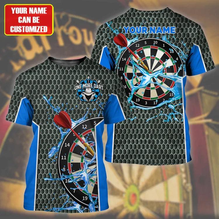 Customized Darts T Shirt, Teal Darts Water Honeycomb, Personalized Name T Shirt For Men And Women - Perfect Gift For Darts Lovers, Darts Players - Amzanimalsgift