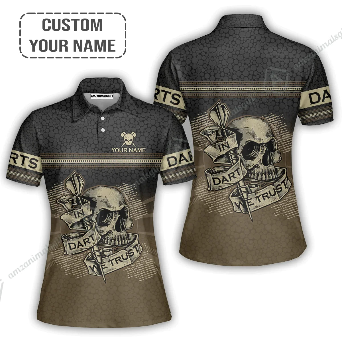 Customized Darts Hawaiian Shirt, Darts Skull In Dart We Trust Hawaiian For Men And Women, Perfect Outfit For Darts Lovers, Darts Players