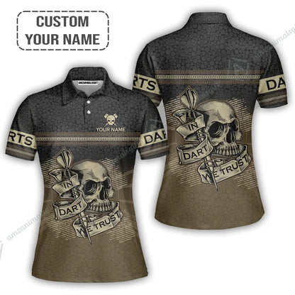 Customized Darts Hawaiian Shirt, Darts Skull In Dart We Trust Hawaiian For Men And Women, Perfect Outfit For Darts Lovers, Darts Players