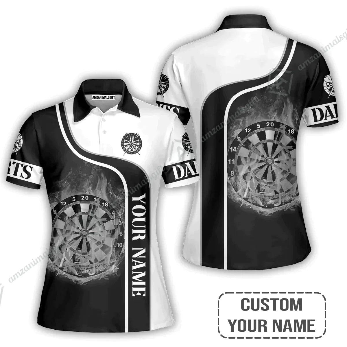 Customized Darts Sweatshirt, Personalized Darts Black And White Sweatshirt For Men And Women, Perfect Outfit For Darts Lovers, Darts Players