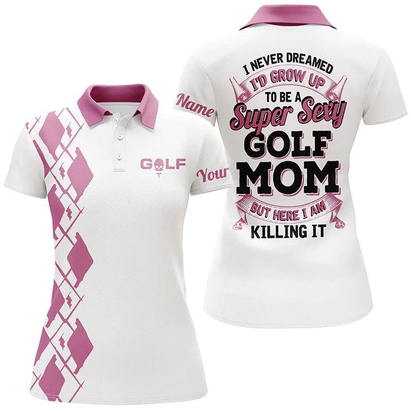 Customized Golf Women Polo Shirts, Personalized Polo Shirt, Super Sexy Golf Mom Polo Shirt - Perfect Polo Shirt For Ladies, Golfers, Golf Lovers - Amzanimalsgift