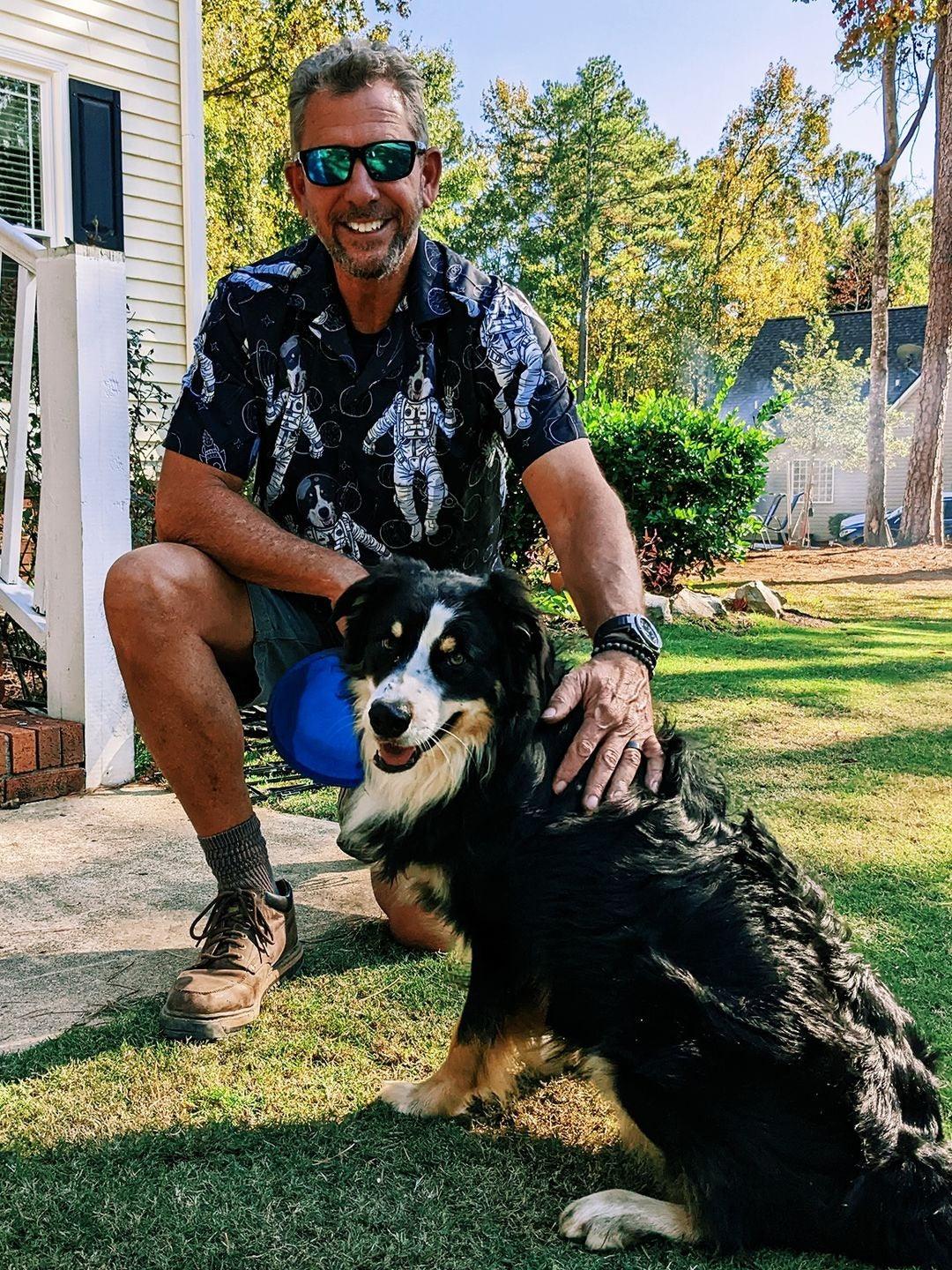 Customized Hawaiian Shirt With Pet Face - Space Pattern Aloha Shirt, Hawaiian Shirt With Pet Face - Personalized Gift For Pet Lovers - Amzanimalsgift