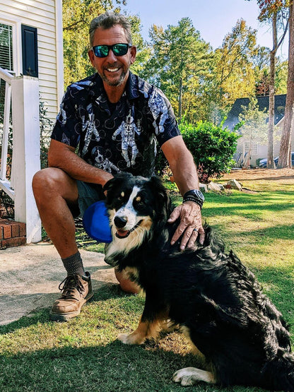 Customized Hawaiian Shirt With Pet Face - Space Pattern Aloha Shirt, Hawaiian Shirt With Pet Face - Personalized Gift For Pet Lovers - Amzanimalsgift