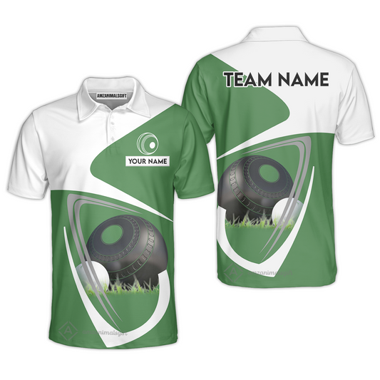 Customized Lawn Bowls Team Polo Shirt, Modern Lawn Bowls Team Polo Shirt Custom Name For Players