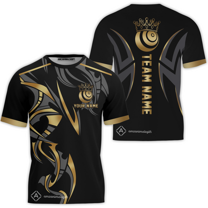 Customized Lawn Bowls Team Polo Shirt, Bowls Crown Polo Shirt Custom Name Team Name For Players