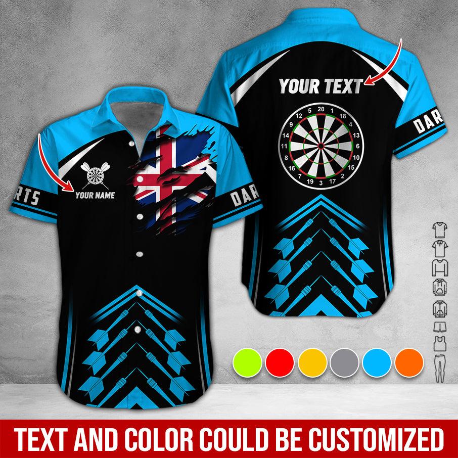 Customized Name & Text Darts Hawaiian Shirt, Australian Flag Personalized Darts Hawaiian Shirts - Gift For Darts Lovers, Darts Players Uniforms - Amzanimalsgift