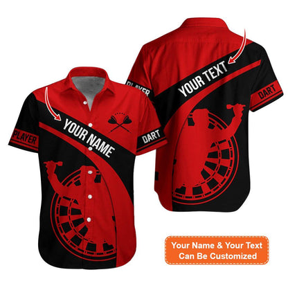 Customized Name & Text Darts Hawaiian Shirt, Darts Player Personalized Darts Hawaiian Shirts - Gift For Darts Lovers, Darts Players Uniforms - Amzanimalsgift