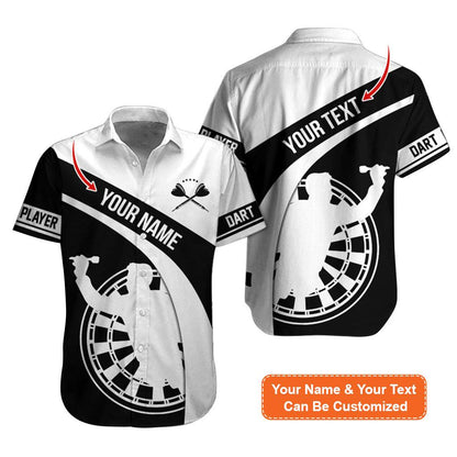 Customized Name & Text Darts Hawaiian Shirt, Darts Player Personalized Darts Hawaiian Shirts - Gift For Darts Lovers, Darts Players Uniforms - Amzanimalsgift