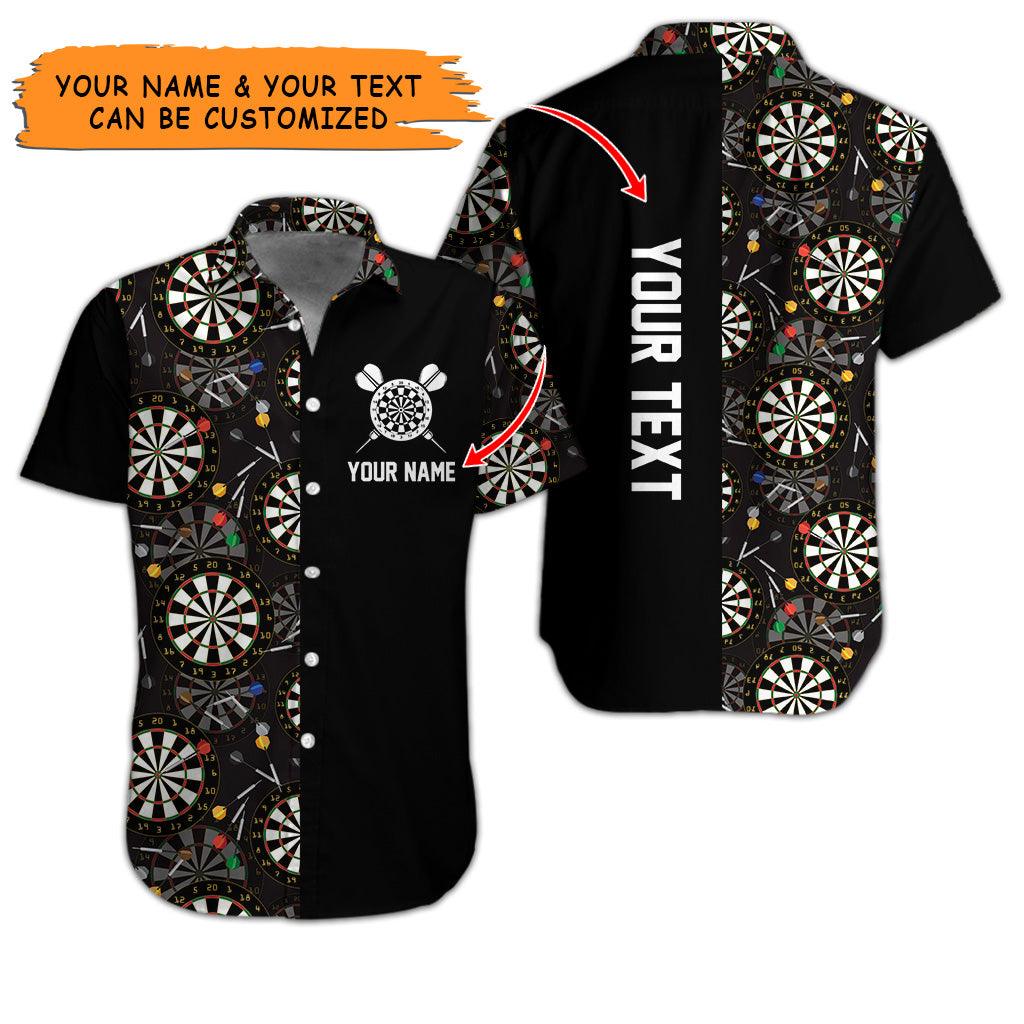 Customized Name & Text Darts Hawaiian Shirt, I Love Darts Personalized Darts Hawaiian Shirts - Gift For Darts Lovers, Darts Players Uniforms - Amzanimalsgift