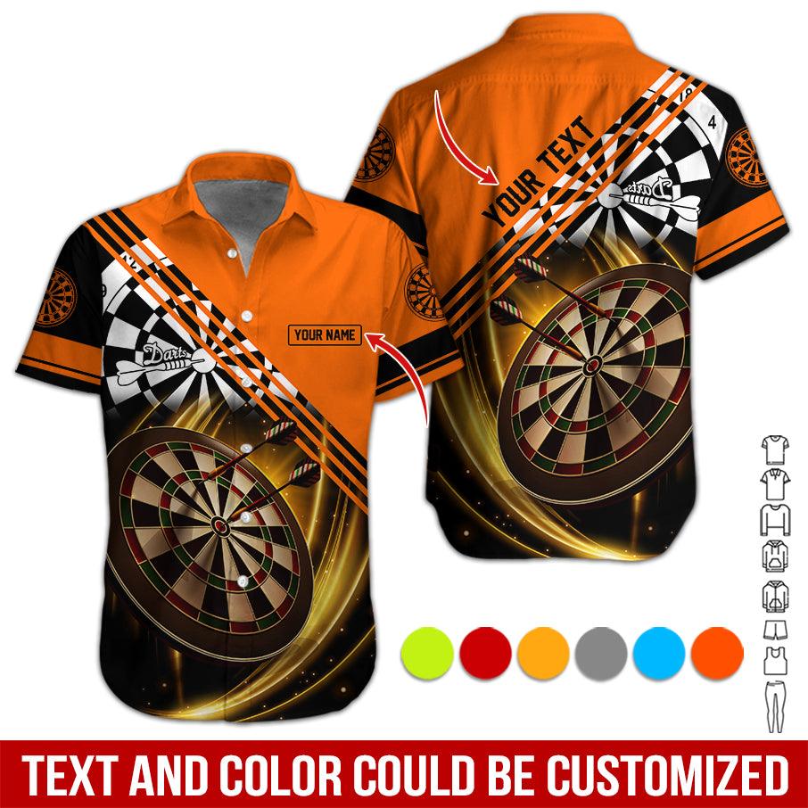 Customized Name & Text Darts Hawaiian Shirt, I Love Darts Personalized Darts Hawaiian Shirts - Gift For Darts Lovers, Darts Players Uniforms - Amzanimalsgift