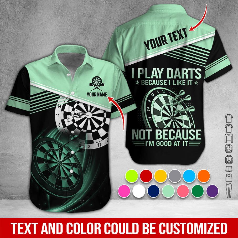 Customized Name & Text Darts Hawaiian Shirt, I Play Darts Personalized Darts Hawaiian Shirts - Gift For Darts Lovers, Darts Players Uniforms - Amzanimalsgift