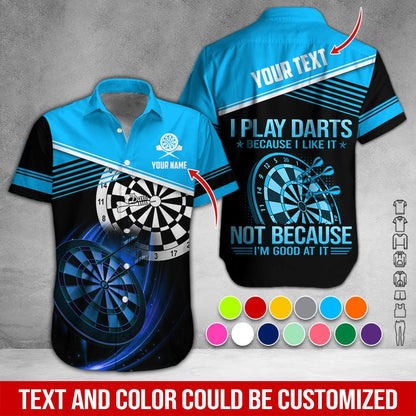 Customized Name & Text Darts Hawaiian Shirt, I Play Darts Personalized Darts Hawaiian Shirts - Gift For Darts Lovers, Darts Players Uniforms - Amzanimalsgift