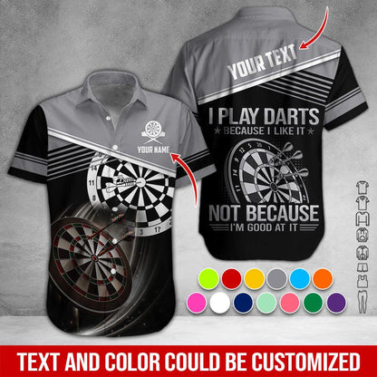 Customized Name & Text Darts Hawaiian Shirt, I Play Darts Personalized Darts Hawaiian Shirts - Gift For Darts Lovers, Darts Players Uniforms - Amzanimalsgift