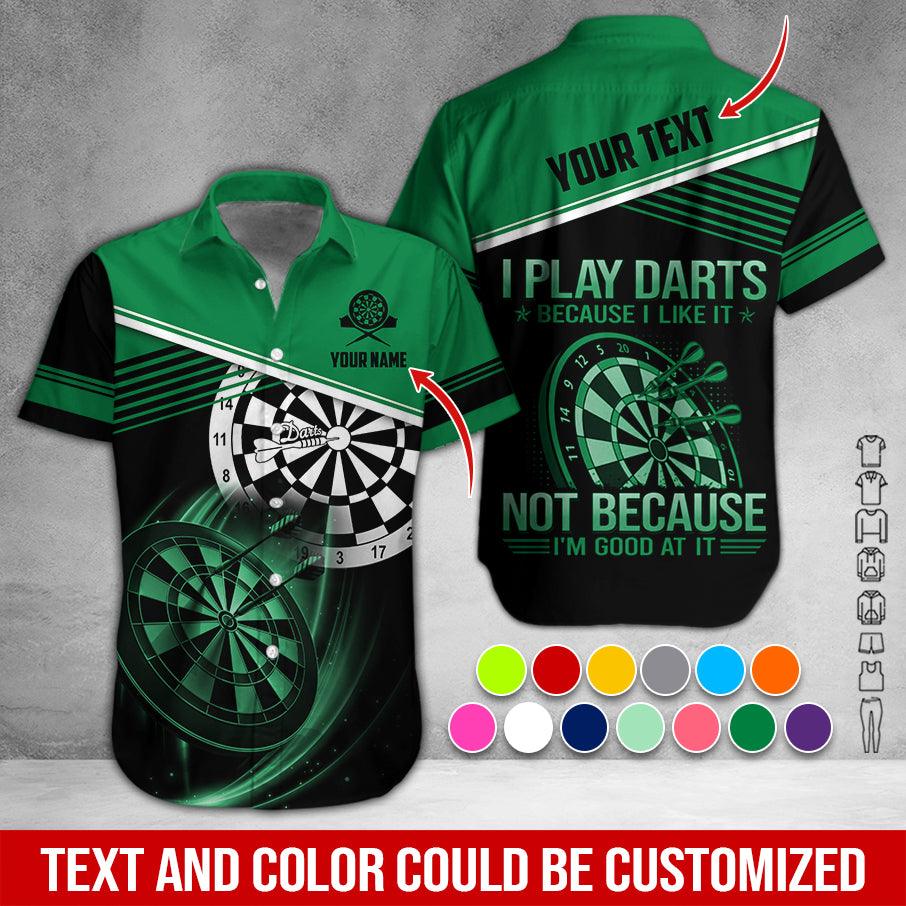 Customized Name & Text Darts Hawaiian Shirt, I Play Darts Personalized Darts Hawaiian Shirts - Gift For Darts Lovers, Darts Players Uniforms - Amzanimalsgift