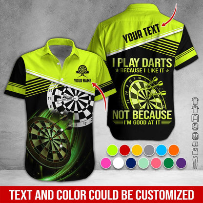 Customized Name & Text Darts Hawaiian Shirt, I Play Darts Personalized Darts Hawaiian Shirts - Gift For Darts Lovers, Darts Players Uniforms - Amzanimalsgift