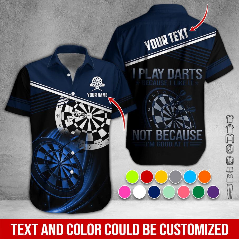 Customized Name & Text Darts Hawaiian Shirt, I Play Darts Personalized Darts Hawaiian Shirts - Gift For Darts Lovers, Darts Players Uniforms - Amzanimalsgift