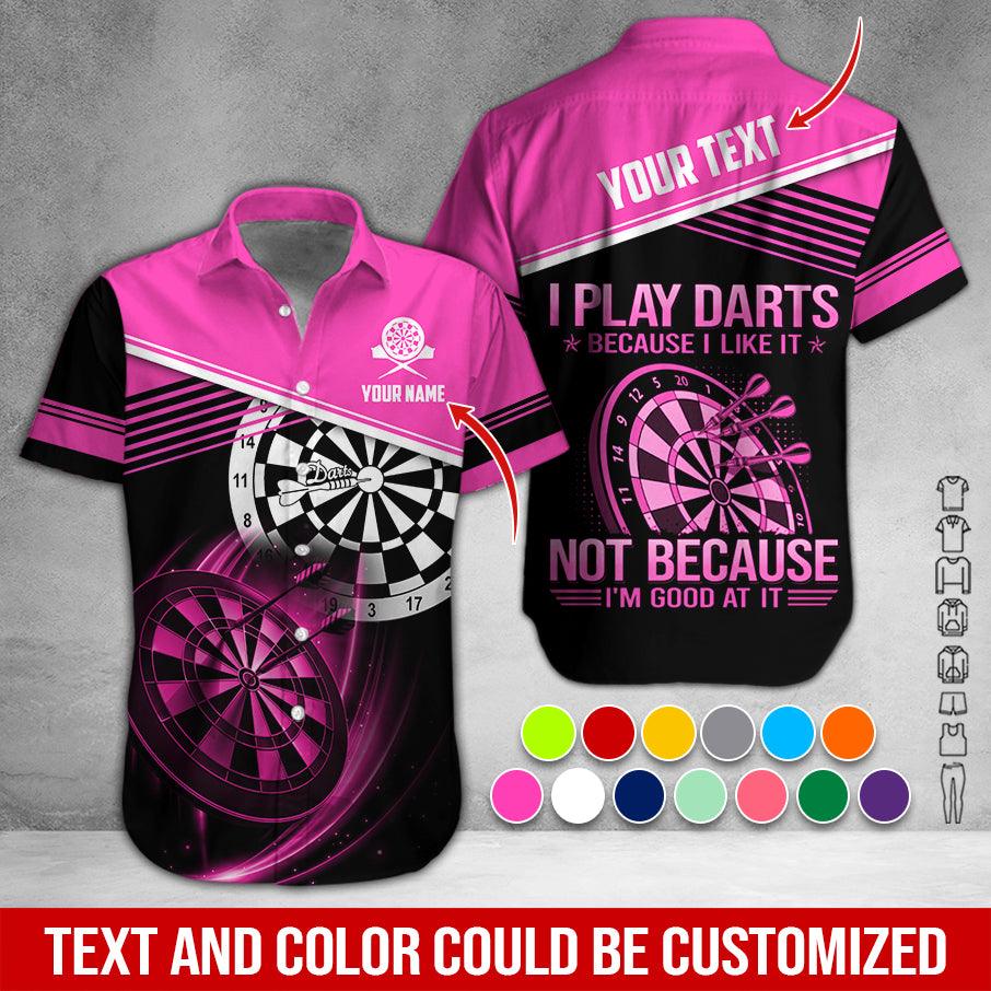 Customized Name & Text Darts Hawaiian Shirt, I Play Darts Personalized Darts Hawaiian Shirts - Gift For Darts Lovers, Darts Players Uniforms - Amzanimalsgift