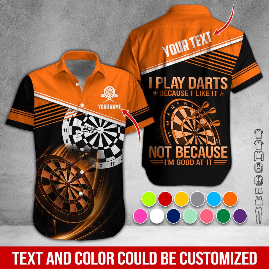 Customized Name & Text Darts Hawaiian Shirt, I Play Darts Personalized Darts Hawaiian Shirts - Gift For Darts Lovers, Darts Players Uniforms - Amzanimalsgift