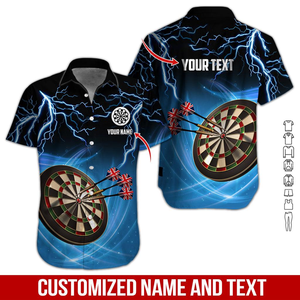 Customized Name & Text Darts Hawaiian Shirt, Kingdom Of England Personalized Darts Hawaiian Shirts - Gift For Darts Lovers, Darts Players Uniforms - Amzanimalsgift