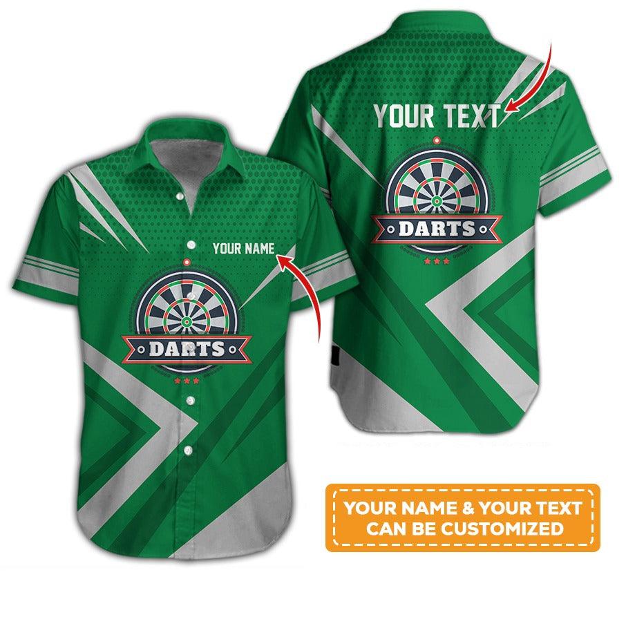 Customized Name & Text Darts Hawaiian Shirt, Personalized Darts Hawaiian Shirts For Team Uniforms - Gift For Darts Lovers, Darts Players Uniforms - Amzanimalsgift
