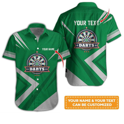 Customized Name & Text Darts Hawaiian Shirt, Personalized Darts Hawaiian Shirts For Team Uniforms - Gift For Darts Lovers, Darts Players Uniforms - Amzanimalsgift