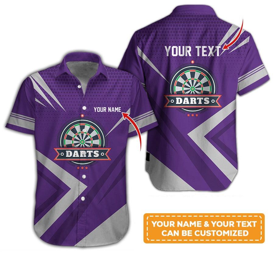 Customized Name & Text Darts Hawaiian Shirt, Personalized Darts Hawaiian Shirts For Team Uniforms - Gift For Darts Lovers, Darts Players Uniforms - Amzanimalsgift