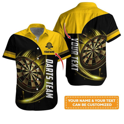 Customized Name & Text Darts Hawaiian Shirt, Personalized Darts Team Hawaiian Shirts For Summer - Gift For Darts Lovers, Darts Players Uniforms - Amzanimalsgift