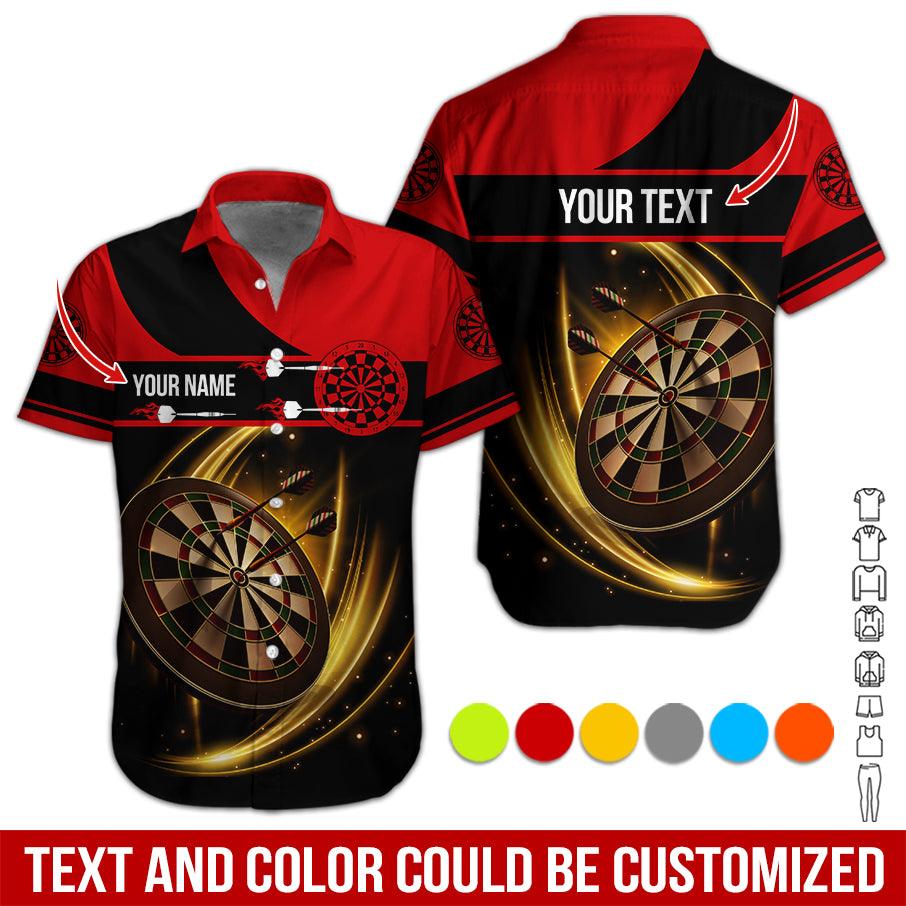 Customized Name & Text Darts Hawaiian Shirt, Personalized Darts Team Is My Life Hawaiian Shirts - Gift For Darts Lovers, Darts Players Uniforms - Amzanimalsgift