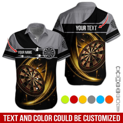 Customized Name & Text Darts Hawaiian Shirt, Personalized Darts Team Is My Life Hawaiian Shirts - Gift For Darts Lovers, Darts Players Uniforms - Amzanimalsgift