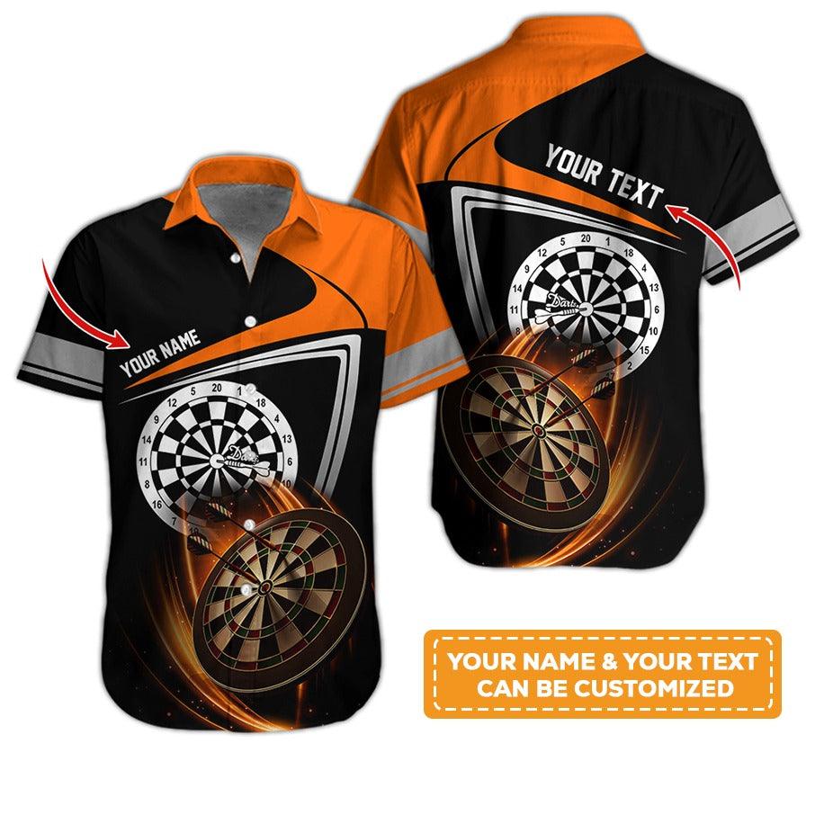 Customized Name & Text Darts Hawaiian Shirt, Personalized Darts Team Uniforms Hawaiian Shirts - Gift For Darts Lovers, Darts Players Uniforms - Amzanimalsgift