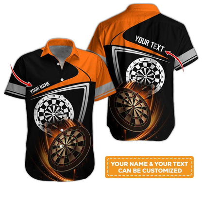 Customized Name & Text Darts Hawaiian Shirt, Personalized Darts Team Uniforms Hawaiian Shirts - Gift For Darts Lovers, Darts Players Uniforms - Amzanimalsgift