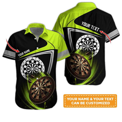 Customized Name & Text Darts Hawaiian Shirt, Personalized Darts Team Uniforms Hawaiian Shirts - Gift For Darts Lovers, Darts Players Uniforms - Amzanimalsgift