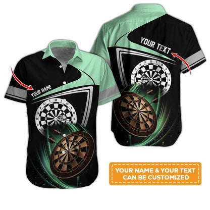 Customized Name & Text Darts Hawaiian Shirt, Personalized Darts Team Uniforms Hawaiian Shirts - Gift For Darts Lovers, Darts Players Uniforms - Amzanimalsgift