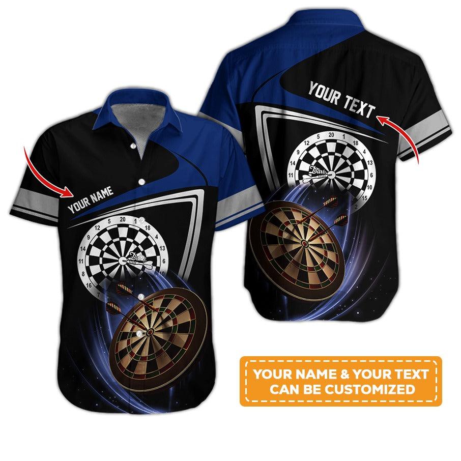 Customized Name & Text Darts Hawaiian Shirt, Personalized Darts Team Uniforms Hawaiian Shirts - Gift For Darts Lovers, Darts Players Uniforms - Amzanimalsgift