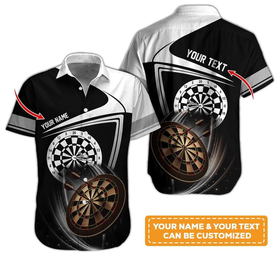 Customized Name & Text Darts Hawaiian Shirt, Personalized Darts Team Uniforms Hawaiian Shirts - Gift For Darts Lovers, Darts Players Uniforms - Amzanimalsgift