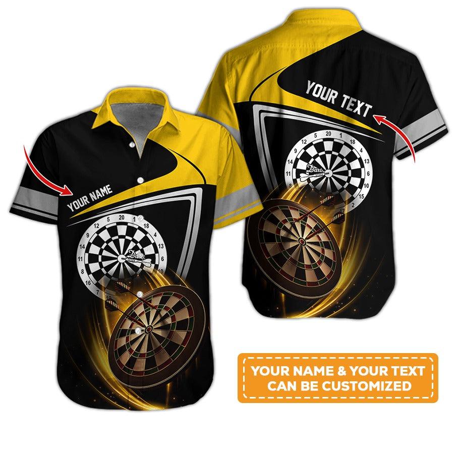 Customized Name & Text Darts Hawaiian Shirt, Personalized Darts Team Uniforms Hawaiian Shirts - Gift For Darts Lovers, Darts Players Uniforms - Amzanimalsgift