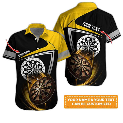 Customized Name & Text Darts Hawaiian Shirt, Personalized Darts Team Uniforms Hawaiian Shirts - Gift For Darts Lovers, Darts Players Uniforms - Amzanimalsgift
