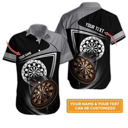 Customized Name & Text Darts Hawaiian Shirt, Personalized Darts Team Uniforms Hawaiian Shirts - Gift For Darts Lovers, Darts Players Uniforms - Amzanimalsgift