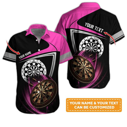 Customized Name & Text Darts Hawaiian Shirt, Personalized Darts Team Uniforms Hawaiian Shirts - Gift For Darts Lovers, Darts Players Uniforms - Amzanimalsgift