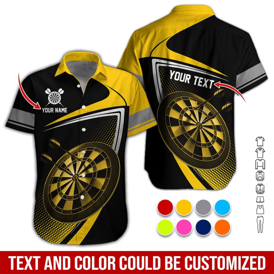 Customized Name & Text Darts Hawaiian Shirt, Personalized Love Darts Hawaiian Shirts - Gift For Darts Lovers, Darts Players Uniforms - Amzanimalsgift